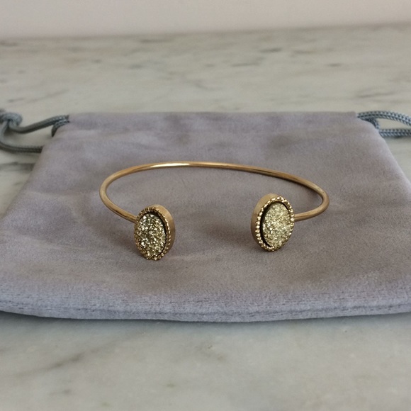 Gold Druzy Cuff Bracelet NWOT - Picture 2 of 2